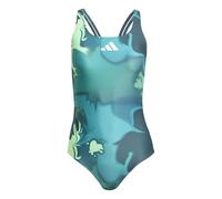adidas Damen TIE DYE Graphic V Back Swimsuit, Aurora ivy/White, 38