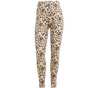 Adidas Damen Essentials 3-Stripes Animal Print Leggings, Magic beige/mesa/Shadow Brown, XS