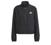 adidas Damen Train Essentials 3-Stripes Woven Warm Up Sweatshirt, Black/White, M