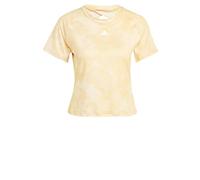 Adidas Damen Train Essentials AOP Flower Tie-Dye Tee, Crystal Sand/Semi Spark, M
