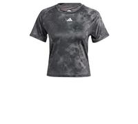 Adidas Damen Train Essentials AOP Flower Tie-Dye Tee, Grey Five/Carbon, XL