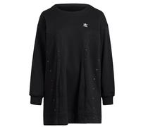 adidas Damen Trefoil Dress Sweater, wandelbar, schwarz, Plus Size, Baumwolle, Rundhalsausschnitt (DE/NL/SE/PL, Numerisch, 54, Große Größen, Regular, schwarz)