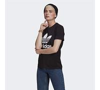 adidas Damen Trefoil Tee T Shirt, Schwarz, 42 EU