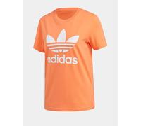Adidas Damen TREFOIL TEE T-shirt TREFOIL TEE, semi coral/White, 34 (Herstellergröße: 40)