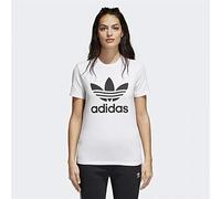 adidas Damen Trefoil Tee T-Shirt, Weiß (White/Black), D36