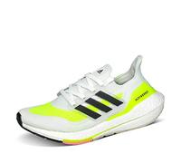 Adidas Damen Ultraboost 21 Running Shoe, Cloud White/Core Black/Solar Yellow, 38 EU