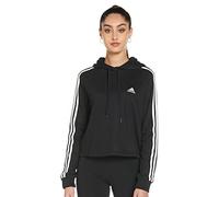adidas Damen W 3s Ft Cro Hd Kapuzenpullover, Black/White, L EU