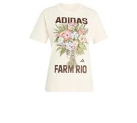 adidas Damen X Farm Rio Graphic Shirt, Ecru Tint/Shadow Brown/Multicolor, L