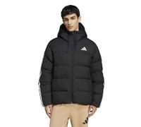adidas Essentials Climawarm 3-Stripes Kapuzenjacke schwarz rein weiß - L