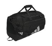 Adidas Defender 5.0 Seesack, strapazierfähige Reisetasche, Turnbeutel, Sporttasche für Damen und Herren, Schwarz/Silber-Metallic, Größe M (59 l), Defender 5.0 Seesack, strapazierfähige Reisetasche,
