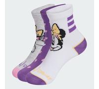 adidas Girl's DISNEY MINNIE MOUSE SOCKS, white/active purple/light grey heather, 5-6 Years