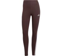 adidas Essentials 3-Streifen Baumwoll Leggings Damen JY3177 - shadow brown/white XL
