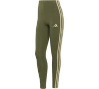 adidas Essentials 3-Streifen Baumwoll Leggings Damen KT1004 - olive strata/wonder cargo S