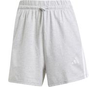 Essentials 3-Streifen Cotton Shorts Light Grey Heather / White S