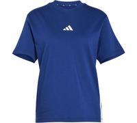 adidas Essentials 3-Streifen Baumwoll T-Shirt Damen JD0843 - dark blue/white XS