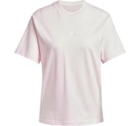 adidas Damen Essentials 3-Stripes Cotton T-Shirt, Clear Pink/White, XS