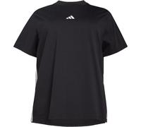 adidas Essentials Damen T-Shirt aus Baumwolle mit 3 Streifen (in Übergröße erhältlich)