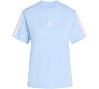 adidas - Women's 3-Stripes SJ Tee B - T-Shirt, Gr. L, blau (GlowBlue/ClearPink)