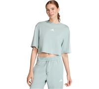 adidas Essentials 3-Streifen Cotton Loose T-Shirt Damen KC5223 - wonder sage/white S