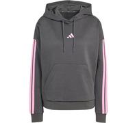 Kapuzensweatshirt ADIDAS SPORTSWEAR "W 3S FL HD", Damen, Gr. XS, grau six, st tropic bloom, Obermaterial: 55% Baumwolle, 36% Polyester, 9% Viskose, normal, Rundhals, angesetztes Bündchen, Sweatshirts