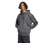 adidas Essentials 3-Streifen Fleece Hoodie JW4308 Kapuzenpullover dunkel grau M