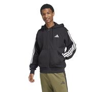 adidas Essentials Fleece 3S Full Zip Kapuzenjacke pechschwarz/weiß - XXL
