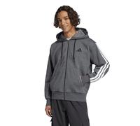 adidas M 3 STRIPES FL FZ HD Herren Sweatshirt, dunkelgrau, größe XL