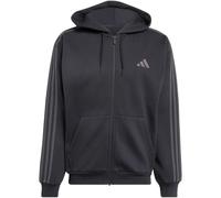 adidas Essentials 3-Streifen Fleece Kapuzenjacke Herren KY4140 - black/carbon L