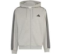 adidas Essentials 3-Streifen Fleece Kapuzenjacke Herren KY4141 - medium grey heather/white 4XL