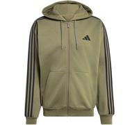 adidas Essentials 3-Streifen Fleece Kapuzenjacke Herren KY4142 - olive four/black S