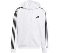 Kapuzensweatshirt ADIDAS SPORTSWEAR "ESSENTIALS 3-STREIFEN FLEECE", Herren, Gr. L, weiß, schwarz, Obermaterial: 70% Baumwolle, 30% Polyester, normal, Rundhals, angesetztes Bündchen, Sweatshirts (72847