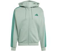 adidas Essentials 3-Streifen Fleece Kapuzenjacke Herren KY4150 - silver green/collegiate green M