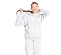 adidas Essentials 3-Streifen Fleece Sweatjacke Damen IN6179 - light grey heather/white S