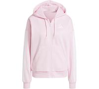 adidas Essentials 3-Streifen Fleece Sweatjacke Damen JE1286 - clear pink/white XS