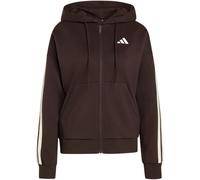 adidas Essentials 3-Streifen Fleece Sweatjacke Damen KX0784 - aurora coffee/ivory XS