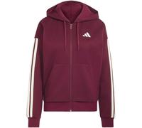 adidas Essentials 3-Streifen Fleece Sweatjacke Damen KX0785 - maroon/ivory XXS