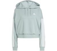 adidas Essentials 3-Streifen French Terry 1/4-Zip Hoodie Damen KC5226 - wonder sage/white XS
