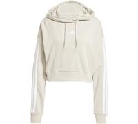 adidas Essentials 3-Streifen French Terry Cropped Hoodie Damen JX7634 - wonder alumina/white M