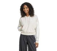 Adidas Women's Essentials 3-Stripes French Terry Quarter-Zip Hoodie, Wonder Alumina/White, L
