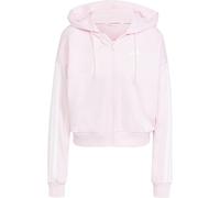 adidas Essentials 3-Streifen French Terry Sweatjacke Damen IS6998 - clear pink/white L