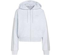 adidas Essentials 3-Streifen French Terry Sweatjacke Damen KF8325 - light grey heather/medium grey heather XXL