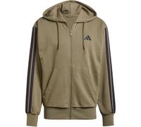 adidas Essentials 3-Streifen French Terry Sweatjacke Herren JD1875 - olive strata/black S