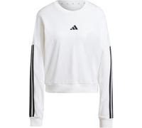 Adidas Women's Essentials 3-Stripes French Terry Sweatshirt, White/Black, XL
