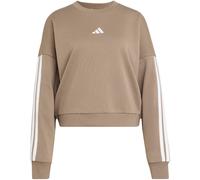 adidas Essentials 3-Streifen French Terry Sweatshirt Damen KF6277 - khaki six/white S