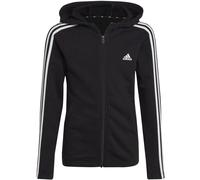 Adidas Essentials 3-Streifen Full-Zip Kapuzenjacke Mädchen Kapuzensweater, schwarz 164