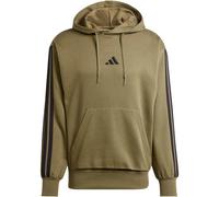 Kapuzensweatshirt ADIDAS SPORTSWEAR "M 3S FL HD" Gr. M, grün (olive strata, schwarz), Herren, Obermaterial: 55% Baumwolle, 36% Polyester, 9% Viskose, Sweatshirts (92414201-M) olive strata, schwarz