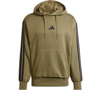 Kapuzensweatshirt ADIDAS SPORTSWEAR "M 3S FL HD" Gr. L, grün (olive strata, schwarz), Herren, Obermaterial: 55% Baumwolle, 36% Polyester, 9% Viskose, Sweatshirts (92414201-L) olive strata, schwarz