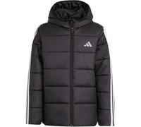 adidas Essentials 3-Streifen Padded Winterjacke Kinder JL7402 - black/white 164