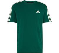 adidas Essentials 3-Stripes Single kurzärmeliges T-Shirt dunkelgrün cremeweiß - XXL