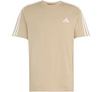 adidas Essentials 3-Streifen Single Jersey Left Chest Branded T-Shirt Herren KY4115 - khaki three/white S